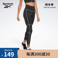 Reebok 锐步 运动健身WOR Detail HR Tight女子紧身裤 GI6839_黑色 A/XL