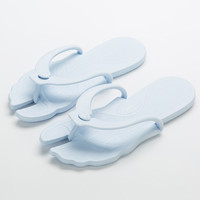 旅行便携折叠旅游拖鞋海边度假防滑沙滩鞋男女士游泳拖鞋户外凉鞋（XS（适合33-34码）、浅绿）