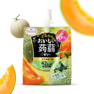 日本原装进口tarami零食蒟蒻魔芋果汁果冻低卡苹果葡萄白桃6个装（进口低卡白桃味3个+芒果味3个）