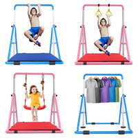 儿童单杠引体向上器家用秋千架健身器材家庭运动室内小孩增高单杆（加高款蓝色单杠+秋千（高度1.6米-2.1米可调节）送跳绳）