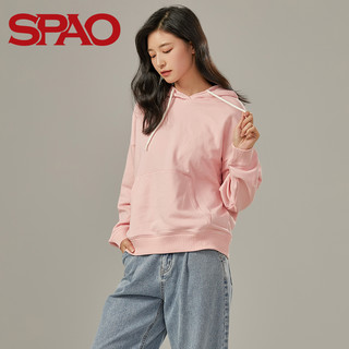 SPAO女士连帽休闲卫衣新款时尚潮流韩版青春SPMHA21S01（S/160、柠檬黄）