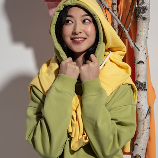 SPAO女士连帽休闲卫衣新款时尚潮流韩版青春SPMHA21S01（S/160、柠檬黄）