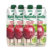 Naturello 太慕 100%果汁 苹果汁饮料 1L*4瓶