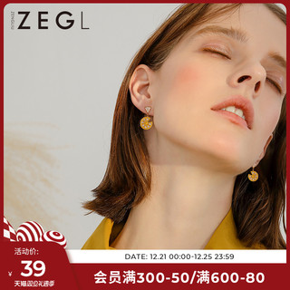 ZEGL水果柠檬耳环女2021新款潮耳钉耳坠耳夹无耳洞女银针秋冬耳饰（耳夹款）