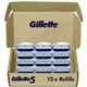  Prime会员：Gillette 吉列 锋隐5 剃须刀头 12件装　