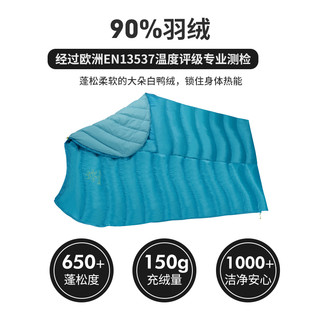 凯乐石新款户外运动便携多用途旅行保暖可收纳羽绒睡袋KB110019（幽蓝M）