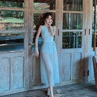 亦美珊泳衣女泡温泉连体性感遮肚显瘦2021新款时尚网红ins风泳装