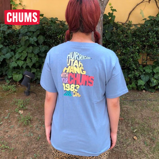 CHUMS 洽洽鸟 日系潮流户外 男女款短袖T恤剪影LOGO印花CH01-1693