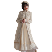 Cat_Romance 猫咪罗曼史 Lolita洛丽塔 华丽系 熹微 女士中长款大衣 白色 S
