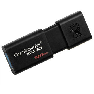 Kingston 金士顿 DataTraveler系列 DT100G3 USB 3.0 U盘 黑色 128GB USB-A