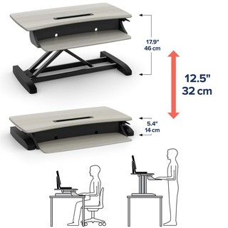 ergotron爱格升WorkFit--ZMini站立式办公桌33-458-917电脑桌升降