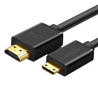 UGREEN 绿联 HD108 HDMI2.0 Mini HDMI转HDMI视频线缆 1.5m