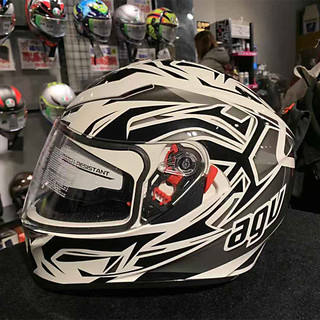 AGV K3SV 摩托车头盔 全盔 王者黑白 S码