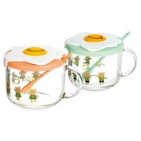 Luminarc 乐美雅 凯恩熊玻璃杯 500ml*2 正太熊+萝莉熊
