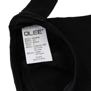 qlee健身手套男女器械训练防滑薄款夏季透气半指单杠护掌运动手套（S手围18-19.5厘米、1205黑）
