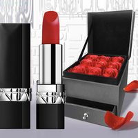 Dior 迪奥 曼尼口红999哑光持久滋润888大牌正品720 520礼盒套装旗艦店  红管999经典正红+玫瑰礼盒