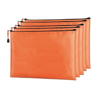 BeiDuoMei 贝多美 帆布拉链文件袋 B4 大号款 橙色球纹袋 10个装