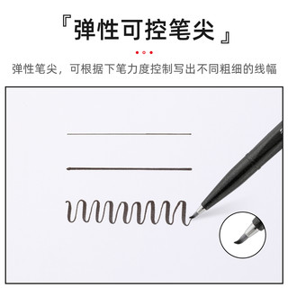 官方旗舰店 日本Pentel派通touch秀丽笔彩色软头笔绘画练字24色 brush英文花体字柔绘笔手账贺卡淡色系SES15C  黑色