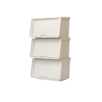 IRIS 爱丽思 翻盖式收纳箱 37L*3个 白色