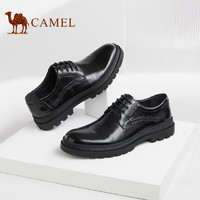 CAMEL 骆驼 男皮鞋正装商务布洛克防滑休闲舒适牛皮鞋子 A132057050 黑色 41