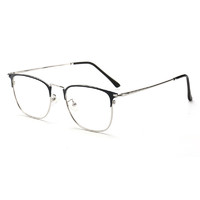 裴漾 9043 黑银色合金眼镜框+1.60折射率 非球面镜片