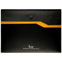 fizz 飞兹 FZ103002 双层按扣文件袋 A4 橙色 单个装