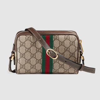 GUCCI 古驰 女士斜挎包 517350 96IWS 8745 卡其/红绿拼色