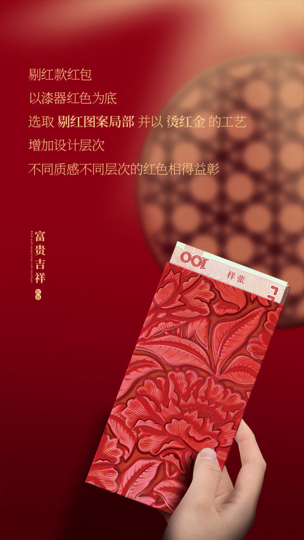 故宫文创富贵吉祥红包1套6枚新年祝福红包套装礼盒