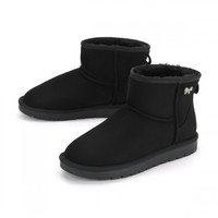 hotwind 热风 女士短筒雪地靴 H89W1V01 黑色 34