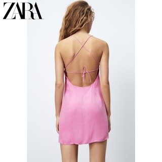 ZARA  女装 垂性迷你丝绸质感吊带连衣裙 06929206636