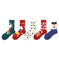 JKN 快乐圣诞系列 男女款中筒袜套装 ZQ48211