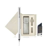 PARKER 派克 钢笔 Vector威雅系列 白色 F尖 皮套礼盒装