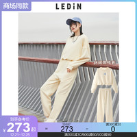 LEDIN 乐町 印花卫衣套装2021春季新款卫衣女宽松C5FCB1B01