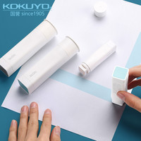 日本KOKUYO国誉固体胶高粘度胶棒儿童幼儿园学生用手工DIY制作强力方形直角胶创意变色GLOO进口固态胶粘用品（中号混装2支[灰色/蓝色各一支]）