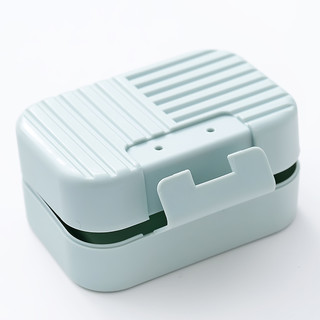 翻盖香皂盒带盖旅行便携式密封防水家用浴室学生宿舍卫生间肥皂盒（北欧粉2个装（笑脸款+条纹款））