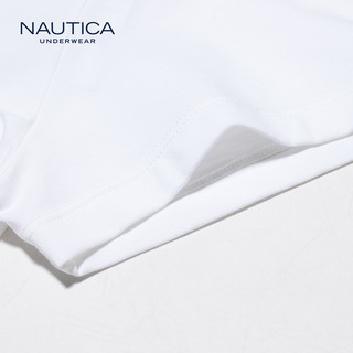 nautica/诺帝卡Underwear男士短袖夏季纯棉圆领微弹宽松020187（XXXL、湖蓝V领）