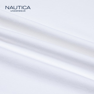 nautica/诺帝卡Underwear男士短袖夏季纯棉圆领微弹宽松020187（XXXL、湖蓝V领）