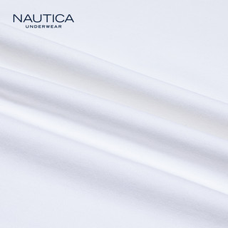nautica/诺帝卡Underwear男士短袖夏季纯棉圆领微弹宽松020187（XXL、深海蓝圆领）