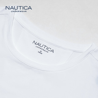 nautica/诺帝卡Underwear男士短袖夏季纯棉圆领微弹宽松020187（XXL、黑色圆领）