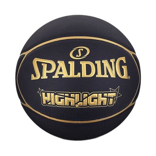 SPALDING 斯伯丁 Highlight系列 76-869Y PU篮球 黑金 7号/标准