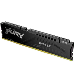 Kingston 金士顿 Fury系列 野兽 Beast DDR5 4800MHz 台式机内存 马甲条 黑色 16GB