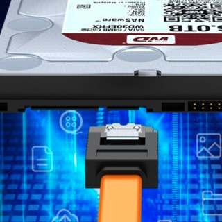 shengwei 胜为 SAT-105 SATA3.0 硬盘数据线 直对弯 SATA接口 0.5m 橙色