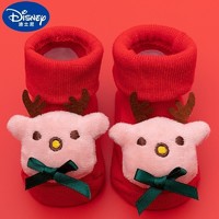 Disney 迪士尼 婴儿圣诞毛圈地板袜 加厚款