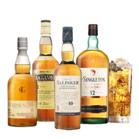 TALISKER 泰斯卡 泰斯卡10年+苏格登12年+克拉格摩尔12年+格兰昆奇12年 苏格兰 单一麦芽威士忌 45%vol+40%vol+43%vol+43%vol 200ml*4瓶