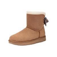 UGG Bailey Bow Novelty系列 女士短筒雪地靴 1119115 栗色 37