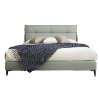 Sleemon 喜临门 麦琪 轻奢头层牛皮床 薄荷绿 180*200cm