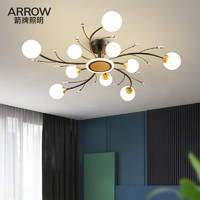  箭牌 ARROW 箭牌照明 客厅灯北欧简约现代大气吸顶灯轻奢水晶灯卧室灯具套餐