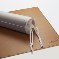 MIIIW 米物（MIIIW）鼠标垫超大尺寸电脑桌垫900*400mm纯色皮纹棕色