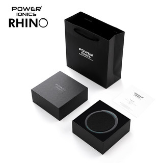 power ionics 潮牌原创犀牛男女情侣纪念运动负离子矿物手环手镯小众设计手圈（红色加大码(大手围佩戴)）