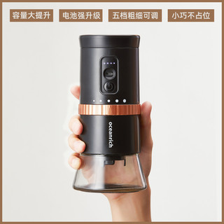 oceanrich/欧新力奇磨豆机电动咖啡豆研磨机家用小型全自动咖啡机（爵士黑）